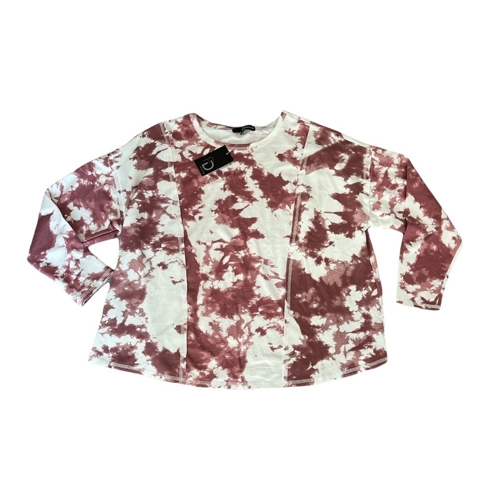New Fred David Women’s Long Sleeve Tie Dye Top 2x
